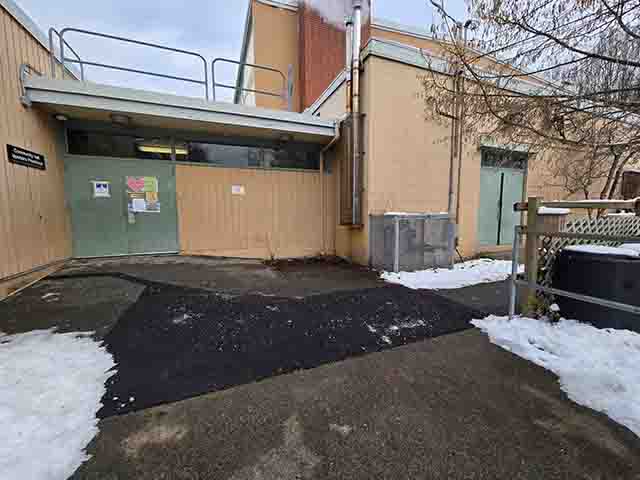 Accessible entrance to voting location at Hastings Community Centre