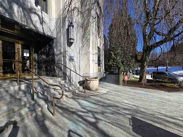 Accessible entrance to voting location at City Hall