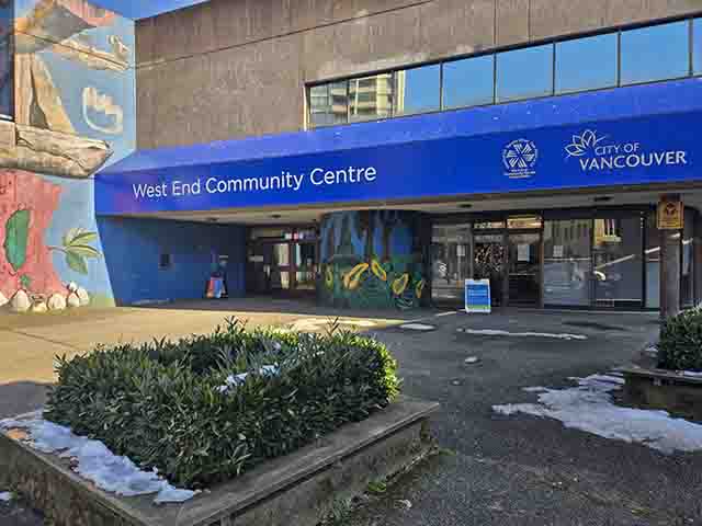 Accessible entrance to voting location at West End Community Centre