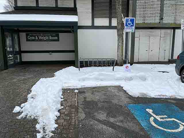 Curbside voting location at West Point Grey Community Centre