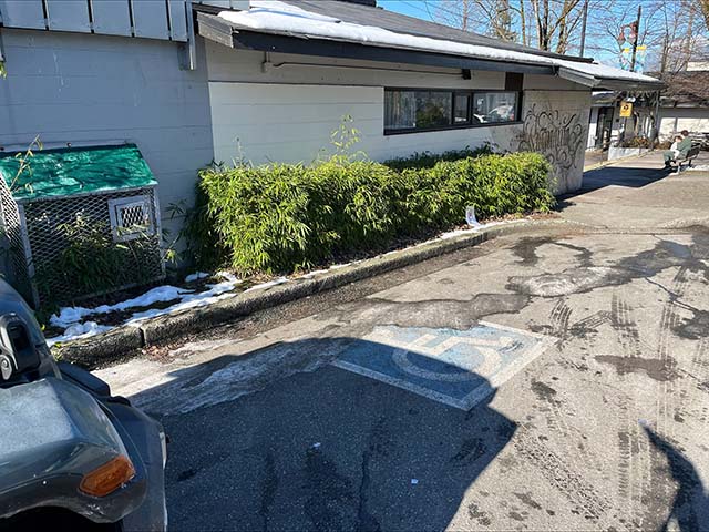 Curbside voting area at Britannia Community Services Centre