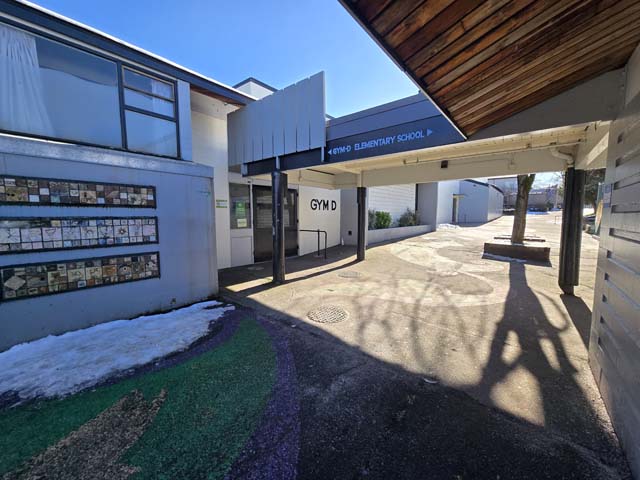 Accessible entrance to voting place at Britannia Community Elementary School