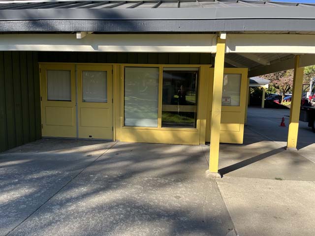 Accessible entrance to voting place at Champlain Heights Community Centre