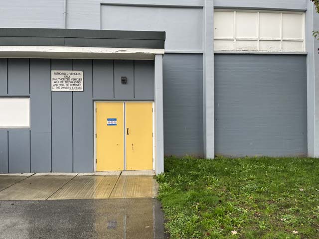 Accessible entrance to voting place at Chief Maquinna Elementary School 
