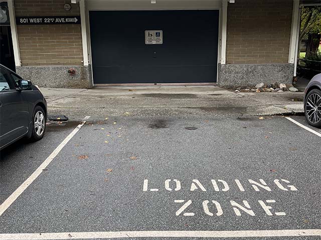 Curbside voting area at Douglas Park Community Centre
