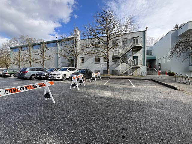 Curbside voting area at Dunbar Community Centre