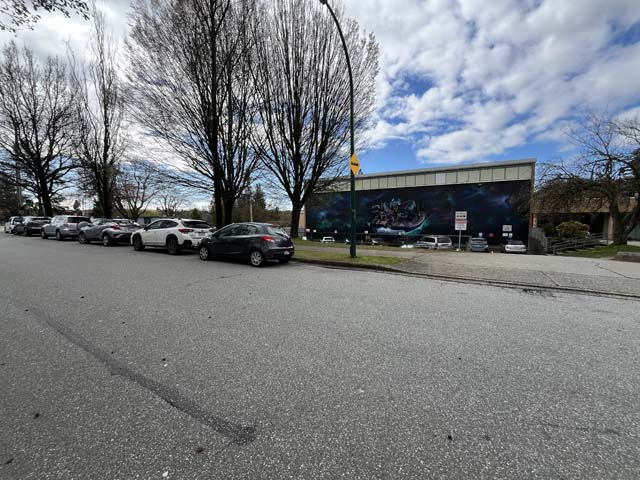 Curbside voting area at Hastings Community Centre