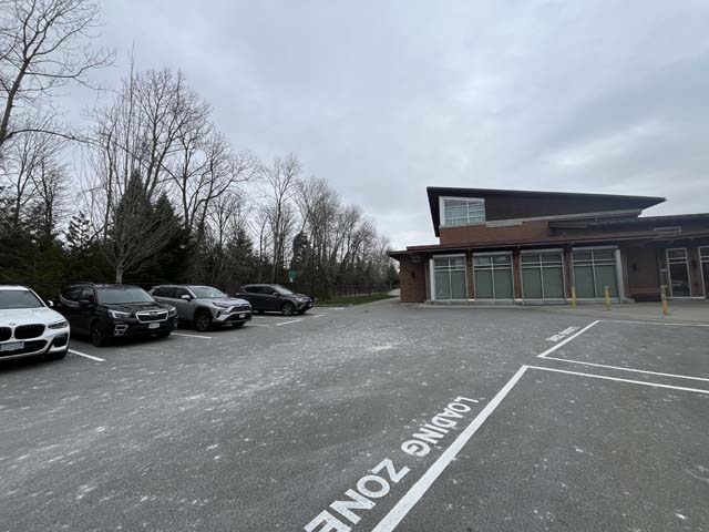 Curbside voting area at JW Sexsmith Community Elementary School