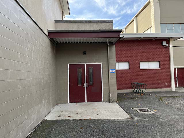 Accessible entrance to voting place at Lord Byng Secondary School