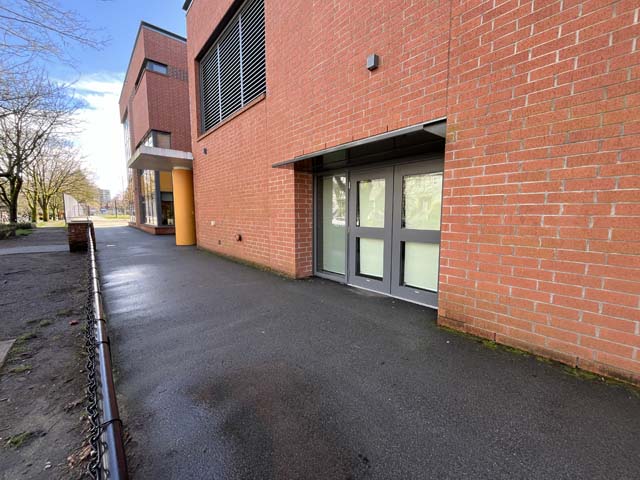 Accessible entrance to voting place at  Lord Tennyson Elementary School