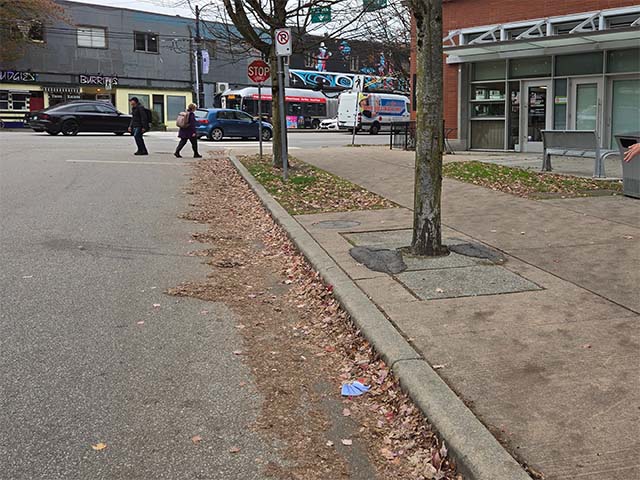 Curbside voting area at Mount Pleasant Community Centre