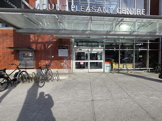 Accessible entrance to voting place at Mount Pleasant Community Centre