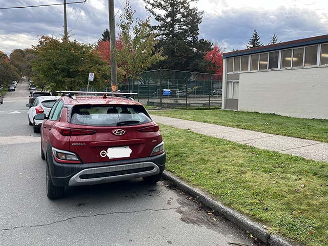 Curbside voting area at Queen Victoria Annex 