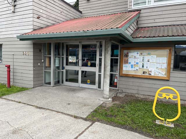Accessible entrance to voting place at RayCam Co-operative Centre