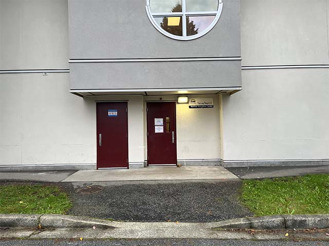 Accessible entrance to voting place at Renfrew Community Elementary School