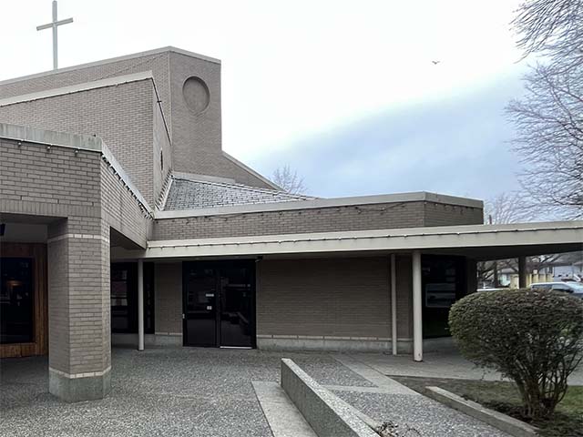 Accessible entrance to voting place at St. Mary's Parish