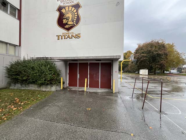 Accessible entrance to voting place at Templeton Secondary School
