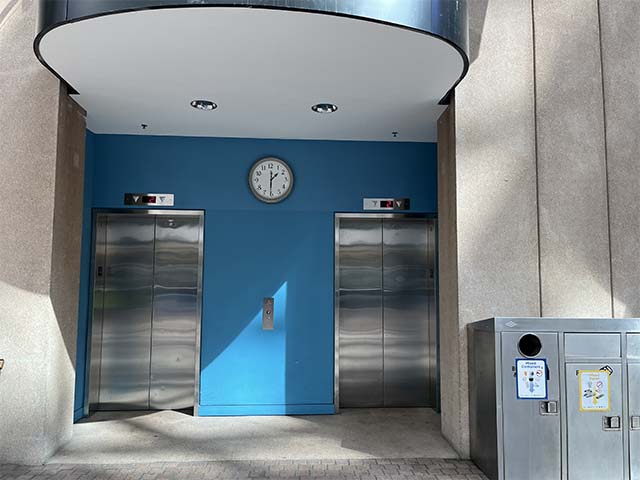 Accessible entrance to voting place at Vancouver Public Library, Central Branch