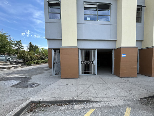 Accessible entrance to voting place at Walter Moberly Elementary School